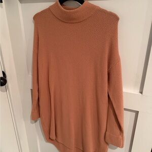 Sabo Skirt Women's Cowl Neck Sweater in Warm Tan